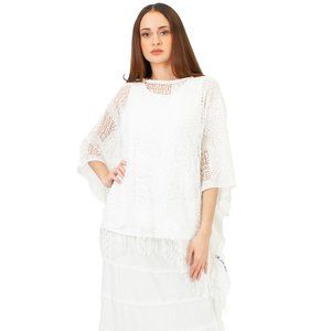 Lazy Daisy Beth A gingham pattern net coverup